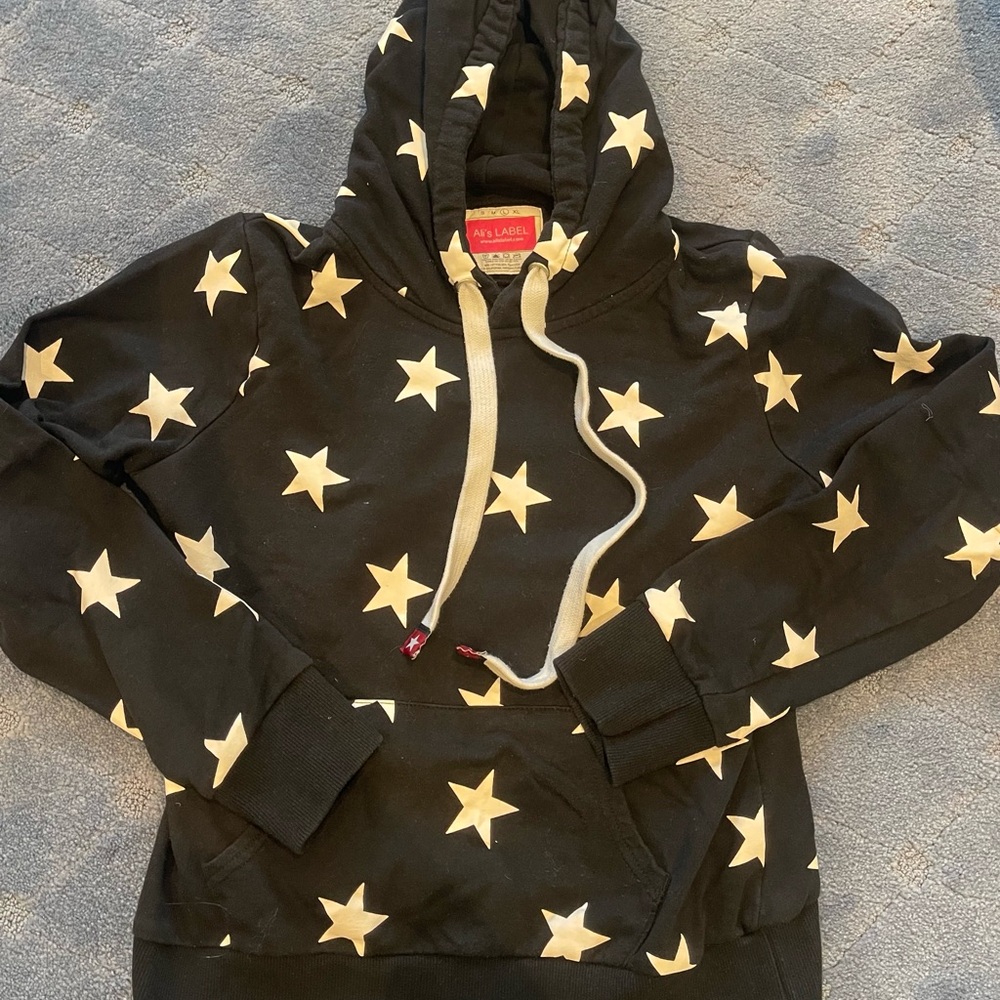 Starry Black Kids Hoodie